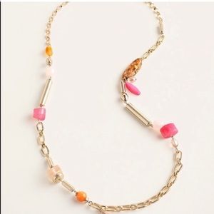 Chicos Pinks and Gold Tone Necklace